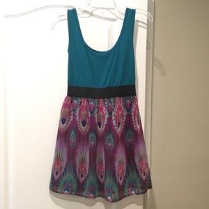 Xhilaration peacock empire waist dress